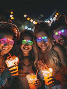 24 件装，每件 15 厘米/5.9 英寸，宽 6 厘米/2.36 英寸。夜灯派对用品，3 种照明模式，玩具，派对用品，适合成人节日、生日、复活节派对、婚礼角色扮演、圣诞夜派对（颜色随机发送）。 - 彩色 - 查看 7