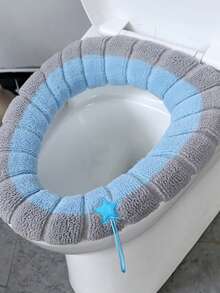 1件/2件/4件加厚马桶套，可拆卸马桶垫，针织保暖通用马桶套，可洗马桶垫，冬季柔软马桶套，马桶配件