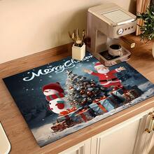 1 pieza Cubierta superior de horno. La alfombra de mesa de barro de diatomeas es adecuada para cocina eléctrica, estufa, fregadero, secado rápido, drenaje de cocina y decoración navideña de cocina. - Multicolor - Ver 25