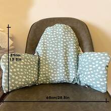 1 件婴儿座椅高脚椅垫宝宝餐椅沙发椅双面印花座椅套高脚椅充气靠背垫，内置充气垫，宝宝坐着更舒适