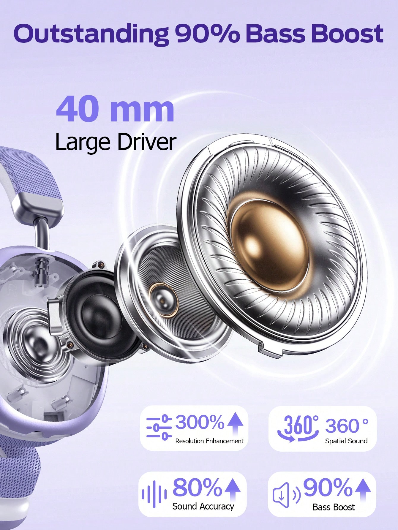 Tagry سماعات رأس لاسلكية قابلة للتعديل، مناسبة لله...