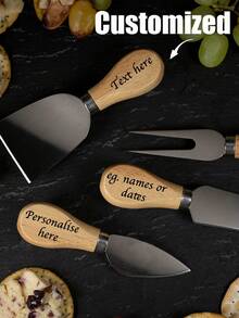 Custom Stainless Steel Butter Knife Spreader, Personalized Stainless Steel Butter Spatula,Wooden Handled Butter, Cheese Spreader Knives, Jam, Frosting, Cream Spatula Kitchen Essentials, Natural Log Style, Family Dining, Party Use, Afternoon Tea Use, Kitchen Use, Kitchen Supplies, High-End Restaurants Supplies, Dishwasher Friendly Back To School,Highly Attractive Kitchen Gift For Mothers, Chefs, And Food Lovers - Multicolor - View 2