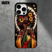 Fundas y carcasas protectoras para phone con diseño de persona negra con cabello alborotado y orificios grandes. Compatibles con phone 16 Pro Max, 16, 15 Pro, 14, 14 Plus/14 Pro Max, 13, 13 Pro, 12 Pro, 11/11 Pro. Regalos para cumpleaños y festividades - Blanco - Ver 2