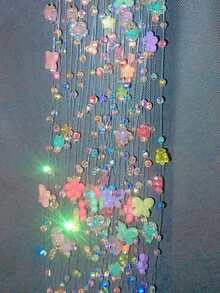 12 piezas de extensiones para cabello de cristal con grapa de keratina, reutilizable - SWhite - Ver 3