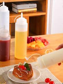 5 piezas/3 piezas/2 piezas/1 pieza Botella exprimible, Botella para condimentos del hogar, Botella para salsa, Botella para jugo, Botella exprimible, Botella de aceite de cocina, Botella rellenable, Botella de agua - Multicolor - Ver 8