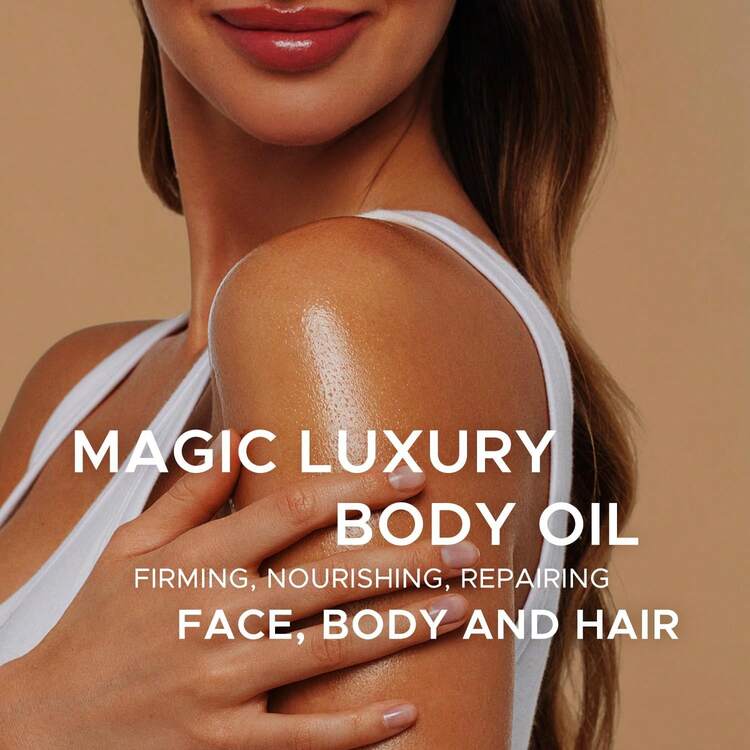 Magic Body Firming Oil–Tightening & Hydrating For Arms, Legs, Stomach & Body | Natural Firming Oil For Dry Skin | Lightweight, Non-Greasy, Nourishing Formula, Luxury Body Oil For Massage & Relax, For All Skin Types - 玫紅色 - 查看 6