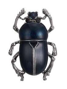 1pc Vintage Enamel Beetle Shape Brooch For Women Men Insect Animal Versatile Clothing Decoration Brooch Jewelry Christmas Gifts - Beetle Brooch - View 7
