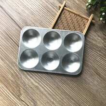 Paleta de pigmentos de pintura de aluminio, paleta, herramientas de cerámica, paleta de aluminio - cuadrado de 6 agujeros - Ver 5