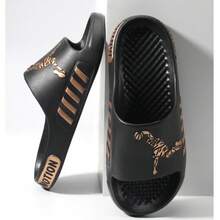 Zapatillas de EVA de suela suave de otoño para hombres 2025, uso al aire libre, sandalias de suela gruesa resistentes al desgaste, zapatos de ducha antideslizantes para el baño - Caqui [Tallas grandes para hombre] - Ver 6