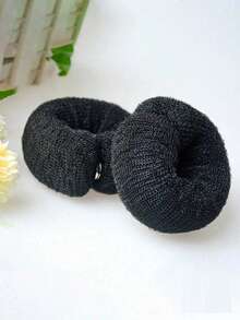 17cm DIY Bun Maker, Foam Round Mesh Bun Maker, Ballet Bun Maker, Ponytail Scrunchie Accessories, Home & Bathroom Decor, Autumn, Back To School Decor - Multicolor - View 7