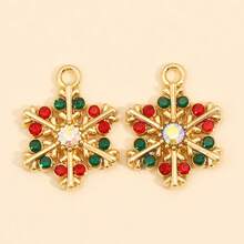 30Pcs/Set Multi-Color Drip Oil Mixed Christmas Charm Pendants, Handmade Jewelry Making DIY Necklace Bracelet Keychain Accessories Christmas Gift - Multicolor - View 9