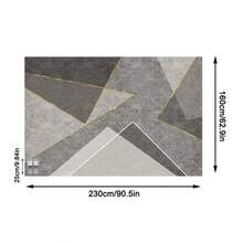 1pc Light Gray Geometric Abstract Art Area Rug, European And American Rectangular Soft Faux Wool Washable Carpet, Suitable For Living Room, Bedroom, Entrance, Bathroom, Hallway, Patio, Kitchen, Indoor Outdoor, All Season Large Size Mat, Home Decor - Multicolor - View 17