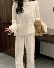 Women Lounge Sets - Beige - View 2