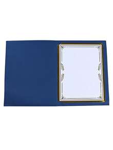 1pc Paper Honor Certificate Protective Cover, Graduation Season Certificate Shell, European Style Folded Certificate Protective Cover With Hot Stamping