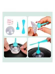 Set Decoración Casco Moto Con Luces Accesorio Bicicleta Auto - Negro - Ver 8