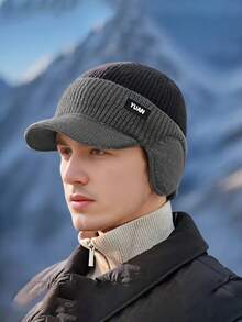 Ultimate Winter Warm Knit Hat Beanie With Brim & Ear Flaps - Super Soft Thermal Lined, Windproof & Water-Resistant Unisex Cap For Men & Women - Perfect For Outdoor Skiing, Hiking, Trekking & Daily Urban Fashion - Made With Premium Merino Wool