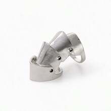 1pc Flexible Dragon Head Knuckle Ring, Punk Style Skull Finger Ring, Innovative Alloy Fashion Multi-Layer Connected Knuckle Ring For Men - Silver - View 6