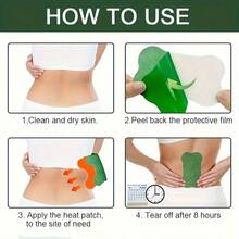 Green Bone 腰部贴片，适用于肩颈、手部、背部、足部 - 天然成分贴片，不含化学物质，适合敏感肌肤，居家使用，舒适不刺激，护肤程序，无化学成分护肤，护肤配件，护肤爱好者，肩部支撑，纯植物护理，自发热，每片可持续使用 8 小时。 - 彩色 - 查看 5