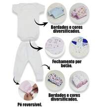 3-Piece Baby Boy Set: Ribbed Long Sleeve Bodysuit With Button And Plain And Printed Footed Pant - Assorted Colors And Prints - Multicolor - View 3