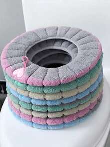 1件/2件/4件加厚马桶套，可拆卸马桶垫，针织保暖通用马桶套，可洗马桶垫，冬季柔软马桶套，马桶配件