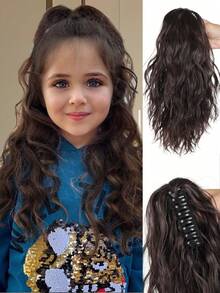 Kids Synthetic Ponytail Clip In Ponytail Extensions Kids Ponytail 14 Inch Small Scratch Water Ripple Ponytail Wig, Suitable For Daily Wear - Multicolor - View 7
