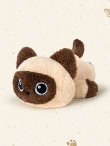 30厘米/11.81英寸 毛茸茸的猫咪毛绒玩具柔软填充动物小猫玩偶毛绒动物装饰创意礼物儿童生日派对家居女孩房间装饰游戏收藏品 - 彩色 - 查看 4