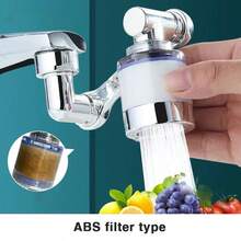 1080° ABS Material Rotatable Robotic Arm Universal Faucet, 2 Water Outlet Modes, Extended Faucet Washbasin Aerator Joint Anti-Splash Artifact