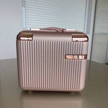 Carry-On Luggage Kit + Toiletry Bag, High Quality, 4 Double Wheels 360 Degree Rotation/ Travel Suitcase - Hoa hồng vàng - Xem 7