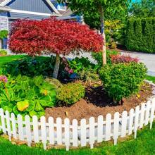 3pcs White Plastic Garden Fence - Durable Anti-Digging Decorative Fence For Patio, Yard & Outdoor Spaces, Lightweight & Easy To Install, Perfect For Creating Boundaries With Cats And Dogs, Outdoor Decorative Fence | Classic White Picket | Lightweight Construction, Fences For Outside