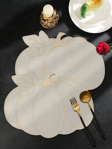 1-200 pièces Napperons de table d'Halloween en forme de citrouille, faciles à nettoyer, à essuyer, antidérapants, tapis de table à manger, décoration pour fête de mariage, festival, convient pour la maison, le restaurant, la décoration de table à manger, articles ménagers