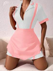 2 Conjuntos de uniformes de cosplay idénticos de la exitosa serie estadounidense "2 Broke Girls" - Estilo sexy, perfectos para convenciones de cómics e incluso como atuendo para trabajar en comida rápida.