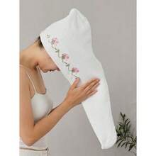 1 pieza Gorro de secado de cabello de moda, disponible en múltiples patrones, diseño de gorro cómodo para el peinado, material de felpa coral absorbente y suave, talla única para todos, adecuado para decoración del hogar y el baño, decoración de otoño, gorro de vuelta al colegio