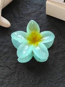 6个/3个/1个 8厘米/3.14英寸 黄色、白色、蓝色、紫色、红色、粉色仙女塑料发夹，时尚百搭，优雅简约纯色发饰，适合日常佩戴、休闲、派对、通勤、度假、扎马尾、盘发、洗脸、化妆、搭配服装。花朵造型发夹，优雅发爪，夏季沙滩风情。 - 彩色 - 查看 16