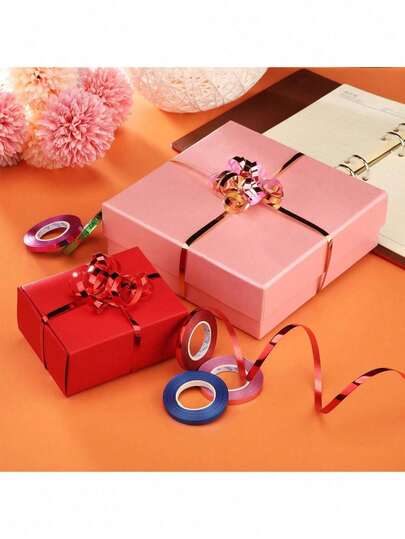 3/10 Rolls Gold Metallic Balloon Decorative Tape, 10M Long Gold Balloon Tie Ribbons, Suitable For Party, Wedding, Birthday, Celebration, Gift Wrapping