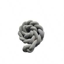 1pc Newborn Braided Crib Bumper, Baby Knotted Anti-Collision Soft Pad, Infant Bed Rail Cushion