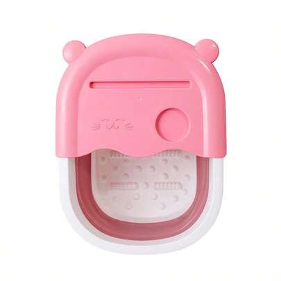 Faltbares Fußbad, Tiefen-Fußmassagegerät, platzsparender Fußwäscher für zu Hause, tragbares Reise-Fußbad (Blau/Grün/Orange)