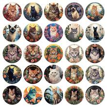 50 pegatinas de gatitos de dibujos animados, no repetitivas, autoadhesivas, para botellas de agua, suministros de oficina, escritorios de computadora, estanterías, cuadernos, bicicletas, patinetas, guitarras, decoración. Uso único, perfectas para regalos a amigos y suministros para fiestas. - Multicolor - Ver 3