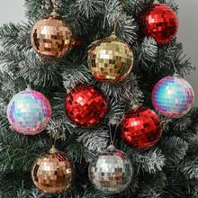 9 piezas Juego de adornos navideños, Bolas de Navidad de 8CM, Decoración colgante brillante para el árbol de Navidad, Bolas decorativas de colores, Decoración colgante de discoteca, Adecuado para Navidad, Halloween, Boda, Día de San Valentín y Año Nuevo, Ideal para decoración de fiestas en el hogar y regalos de celebración, Decoraciones navideñas, Decoración de escena navideña Decoraciones navideñas para el hogar Regalos de Navidad Decoración navideña - Multicolor - Ver 12