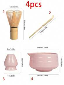 1pc/4pcs/7pcs Ceramic Matcha Bowl Set, Includes Matcha Whisk Holder, Matcha Whisk, Matcha Scoop, Japanese Tea Ceremony Set Gift Box