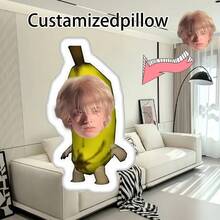 1 件幽默水果香蕉枕头定制个性化照片组合，数码双面印刷设计，适用于沙发、客厅和汽车装饰，四季多用途抱枕，生日、情人节、万圣节、感恩节、愚人节、派对、家人、朋友或男朋友/女朋友的完美礼物
