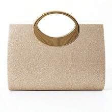 Sparkling Crystal Rhinestone Gold Purse,Gold Bag For Women, Luxury Glitter Cocktail Gold Clutch Bag For Weddings Parties & Formal Events, Elegant Evening Handbag With Bridal Party Sequin Dress & Holiday Gown Matching,Perfect For Party Wedding Prom Dinner/Banquet Matching With Holiday Party Dress Evening Dress & Sequin Dress , New Year - Hoa hồng vàng - Xem 4