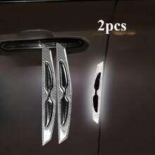 2/4 Pcs Door Cushion Protector With Reflective Sticker-Anti-Scratch And Anti-Collision Vehicle Guard, High-Grade Soft Silicone Door Edge Buffer, Lighted Decorative Sticker For Enhancing Visibility, Very Suitable For Parking, Opening/Closing Or Wall When Colliding, Protect The Door, Edge And Body From Scratches - Multicolor - View 5