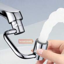 Rotatable Faucet Aerator Extension - 2-Mode Splash Control, 360° Swivel Sprayer Attachment For Kitchen & Bathroom Sinks, Effortless All-Angle Water Flow Adjustment - Silver - View 8