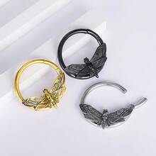 1pc Ear Gauges Skull Butterfly Ear Weights For Stretched Ear Plugs Body Piercing Tunnels Stainless Steel Body Jewelry Halloween - Round - View 3