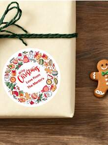 20/30/40/60pcs Personalized Christmas Stickers/Personalized Christmas Gift Labels/Santa Claus Gift Stickers/Merry Christmas Stickers/Christmas Labels/Christmas Gift Labels/Santa Claus Stickers/Envelope Seal Stickers/Personalized Christmas Stickers - Multicolor - View 6