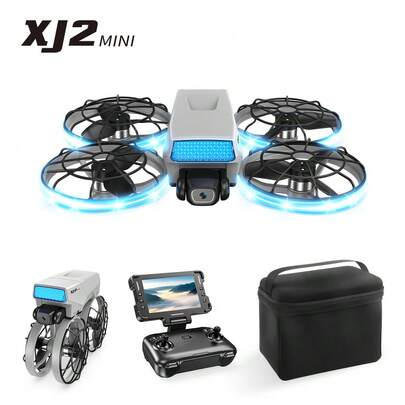 AXNEN New XJ2 Foldable Dual-Camera Drone Features A 4.3-Inch FPV Remote Control Display, Brushless Motors, High-Definition Dual Cameras, Foldable Arms, All-Around Protection, Altitude Hold Function, And One-Button Start, Making It An Ideal Christmas/Halloween Gift.