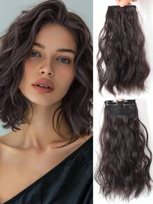 Women Water Wave Hair Extensions Clip 10inch/14inch Clip In Hair Extensions Natural Invisible Hair Piece Suitable Thinning Hair Increase Hair Volume - Multicolor - View 19