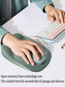 Tapis de souris ergonomique avec support de poignet en gel - Fabriqué en tissu de nylon de haute qualité, antidérapant, parfait pour les ordinateurs portables et de bureau, idéal pour le bureau et le jeu. Base en caoutchouc, tapis de souris, pour une utilisation de bureau