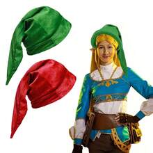 1pc/2pcs Fleece Hat, Can Be Matched With Elf Ears, Available In Green And Red, Suitable For Holiday Party Costumes Such As Christmas And Halloween Storybook Character Costume For Adults - Multicolor - View 2