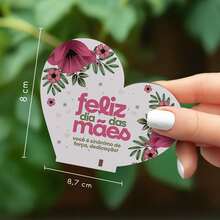 Coração Lembrancinha Comemorativa Feliz Dia Das Mães Sinônimo De Força